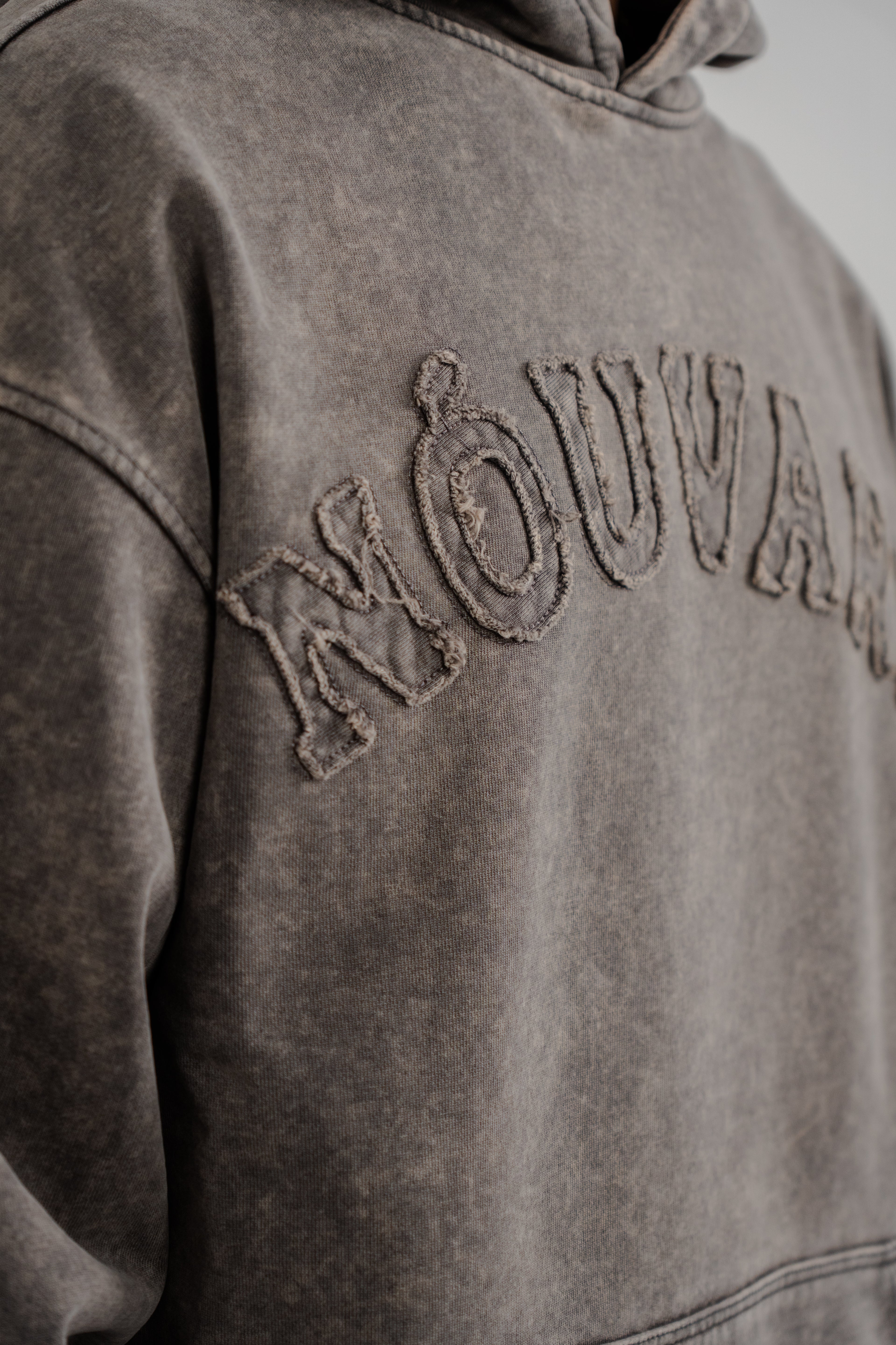 NOUVARK Washed Distressed Hoodie