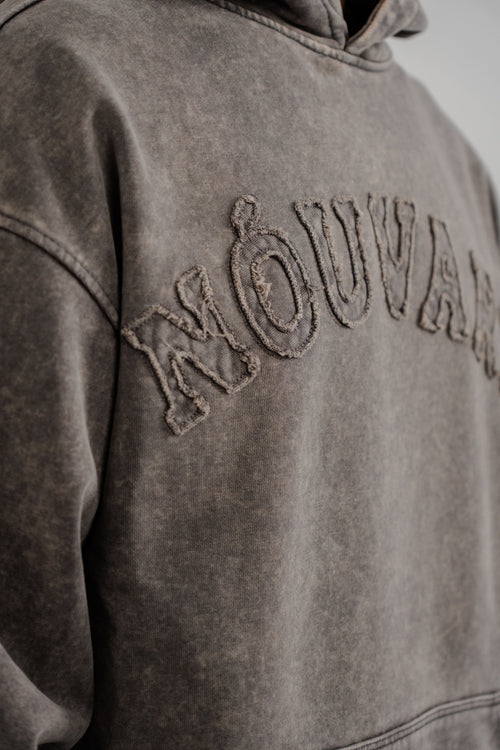 NOUVARK Washed Distressed Hoodie