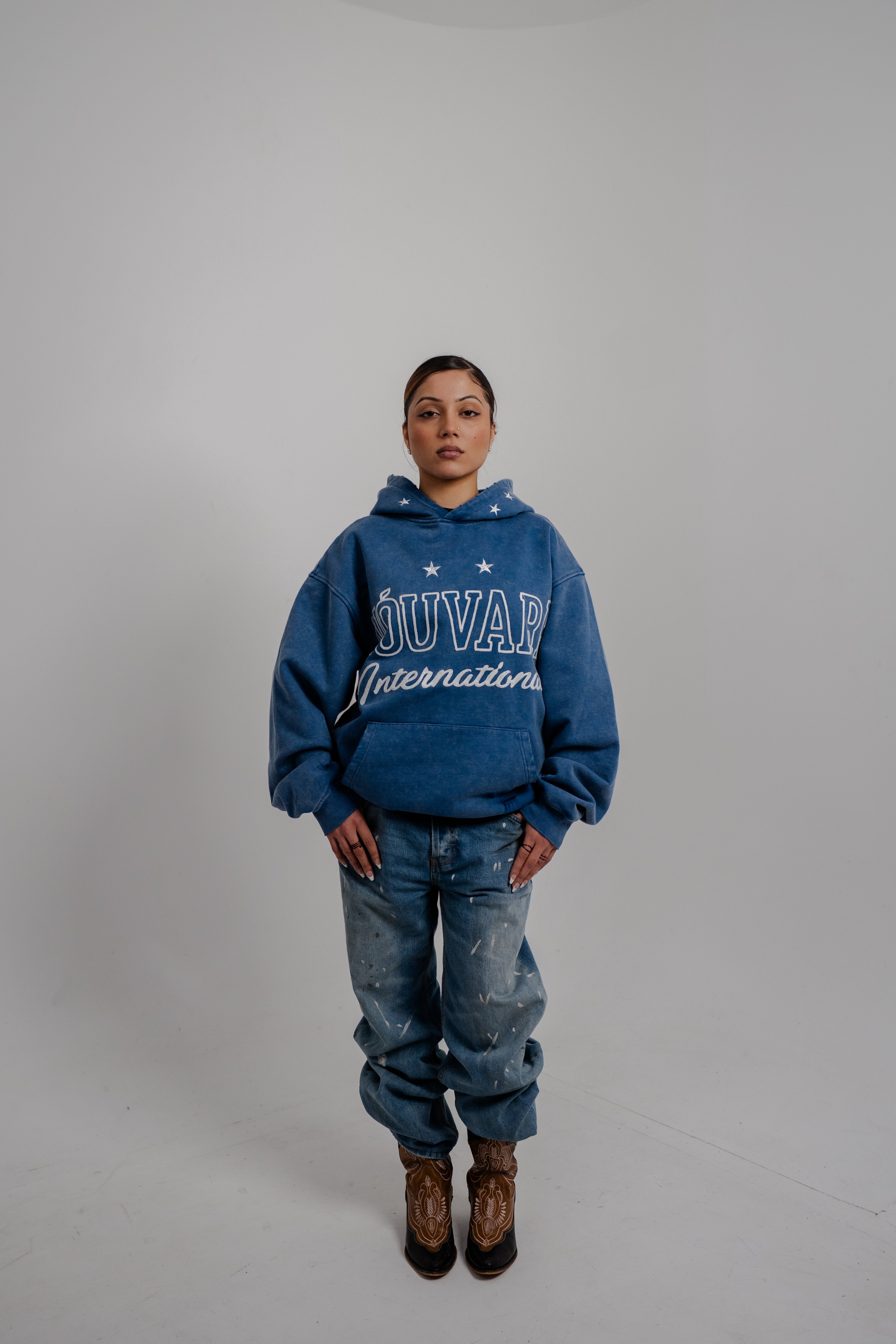 NOUVARK International Hoodie – Washed Blue