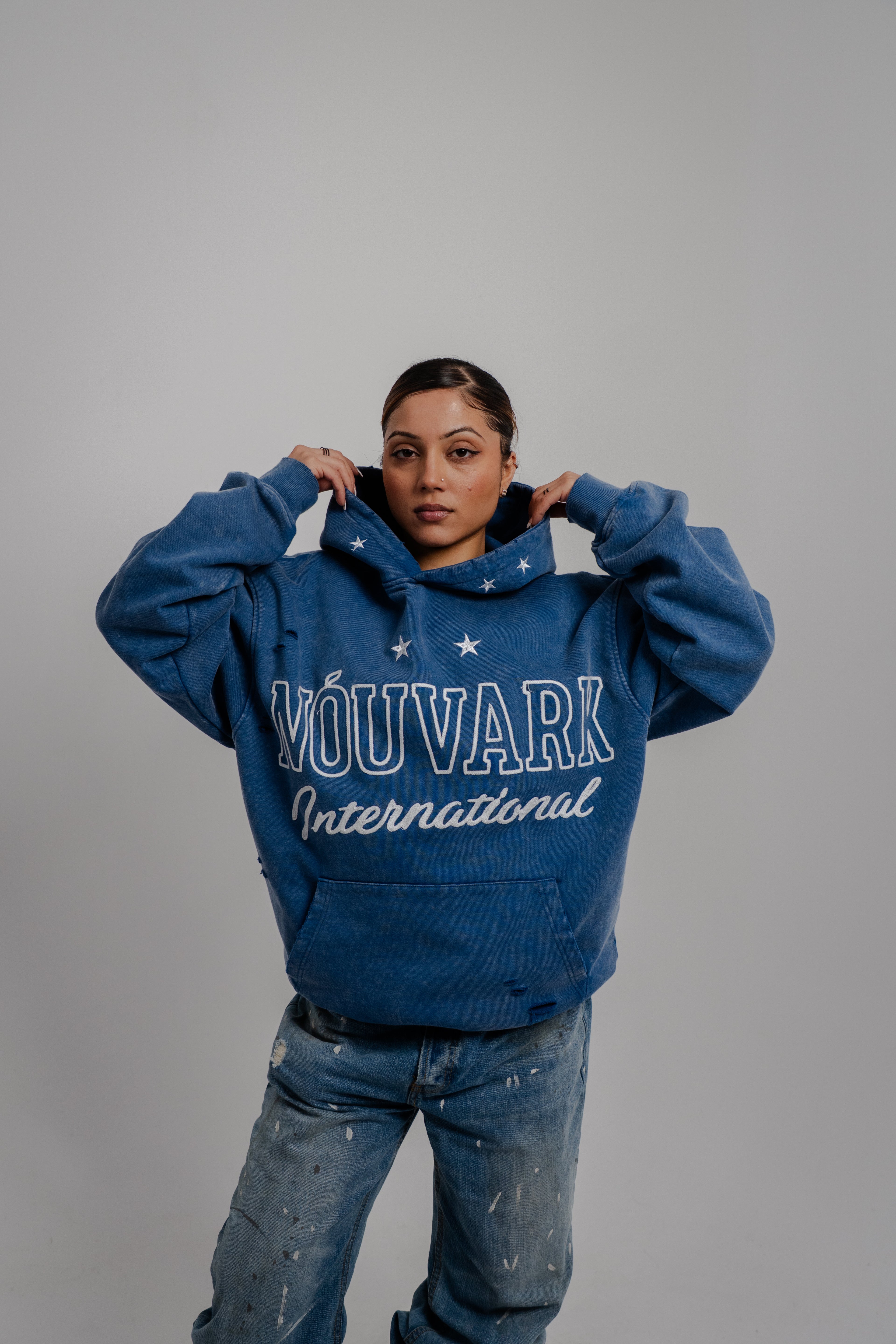 NOUVARK International Hoodie – Washed Blue