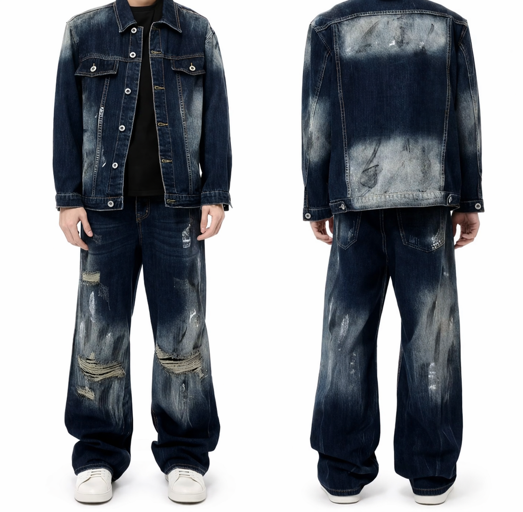 NOUVARK® Washed Indigo Denim Jacket