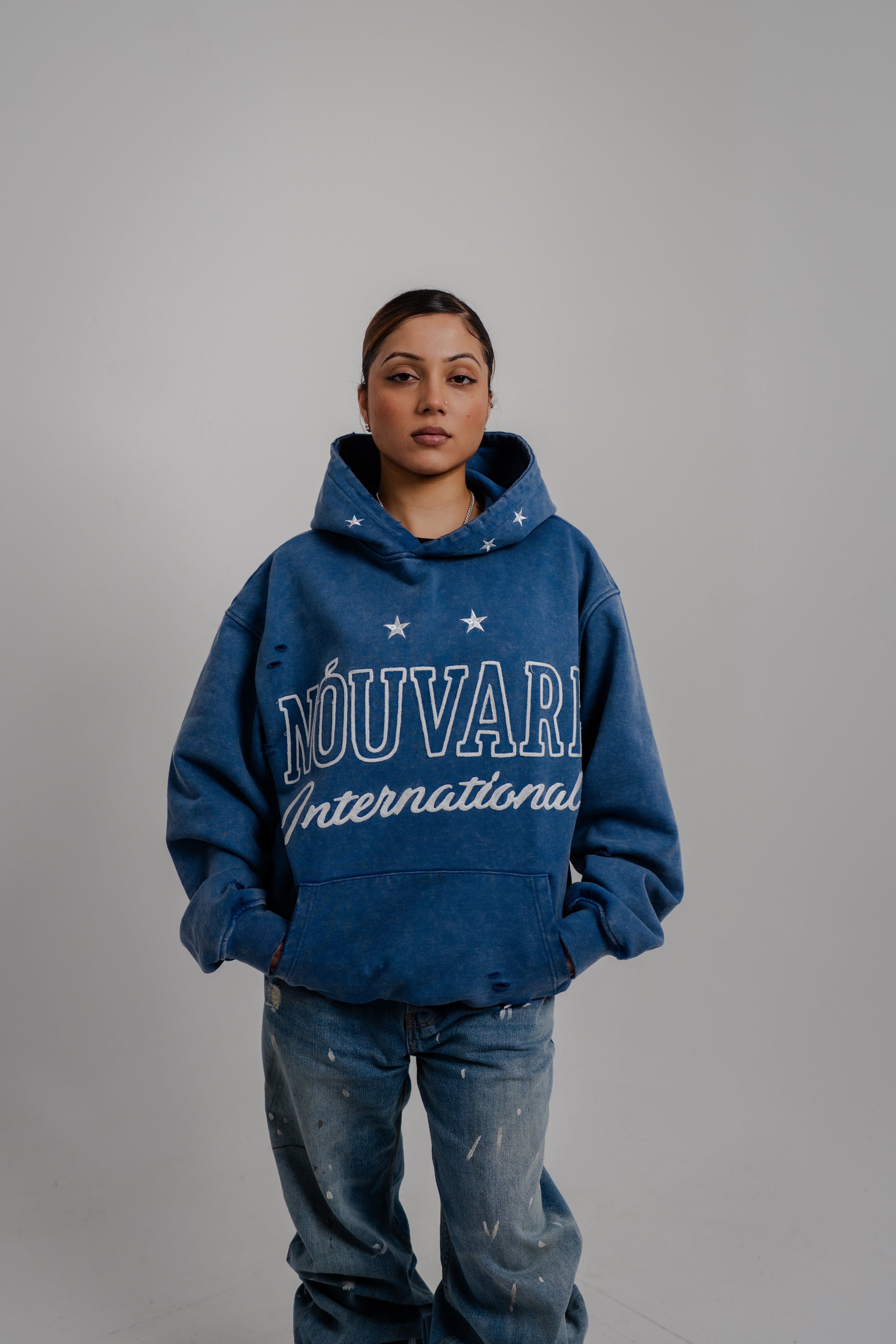 NOUVARK International Hoodie – Washed Blue