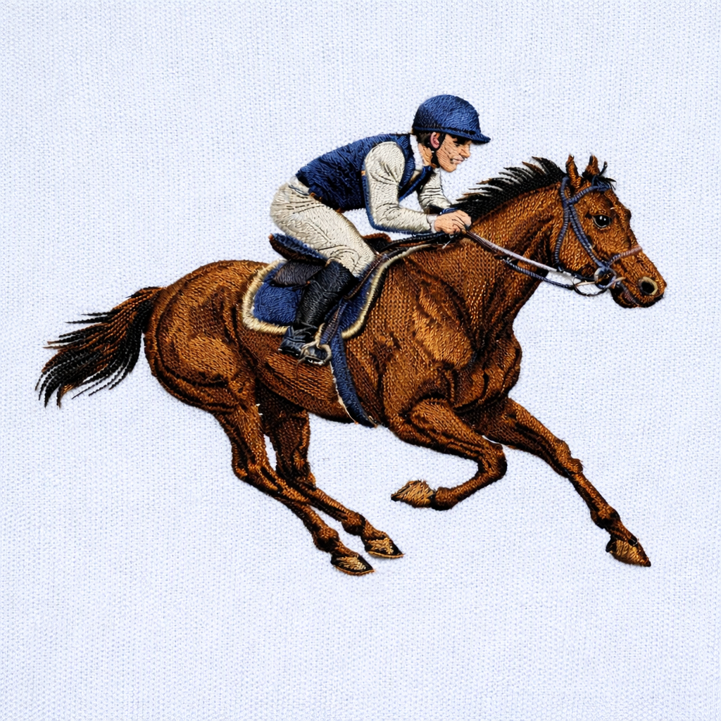 NOUVARK Horse Racing Jacquard Knit Polo (Limited Edition)