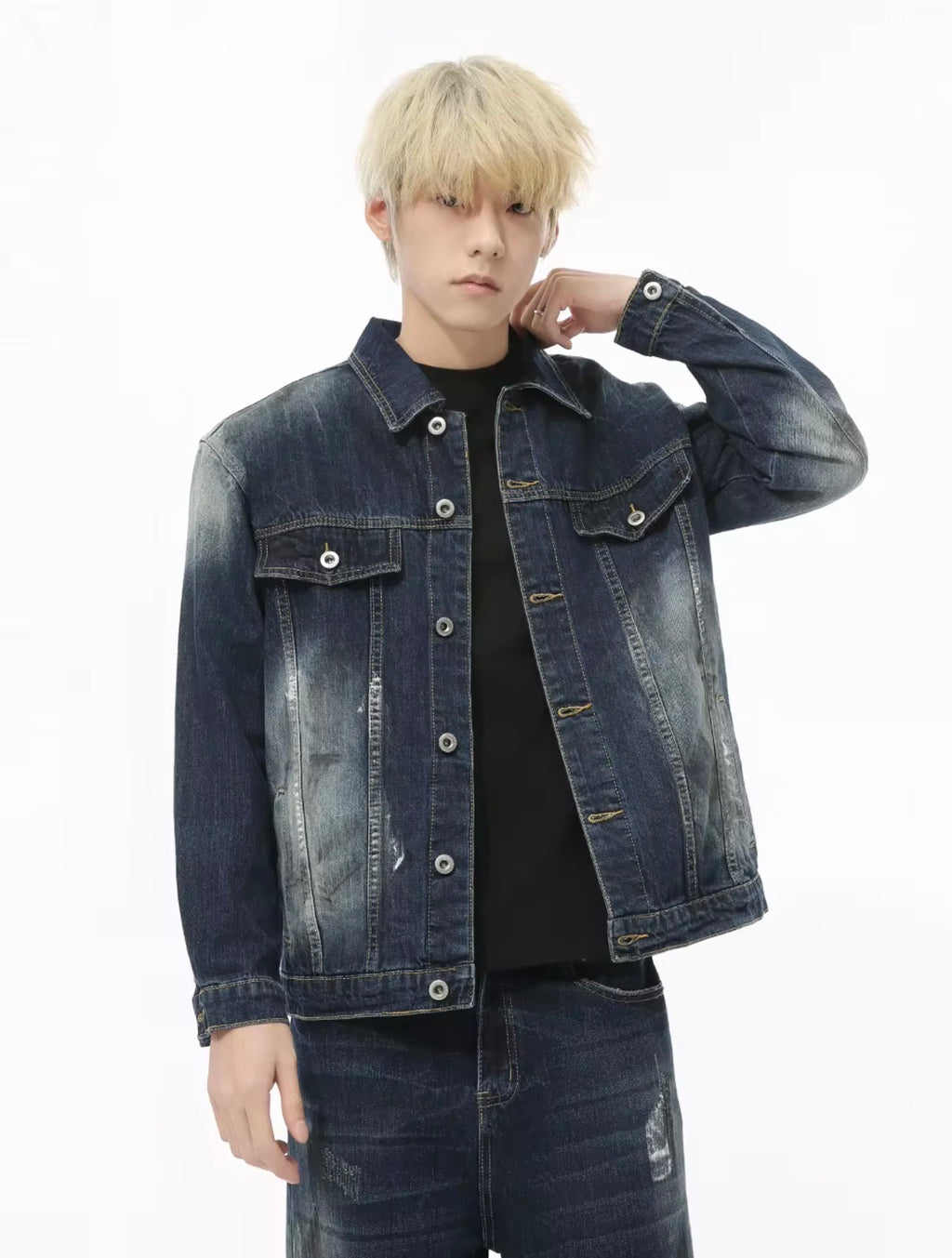 NOUVARK® Washed Indigo Denim Jacket