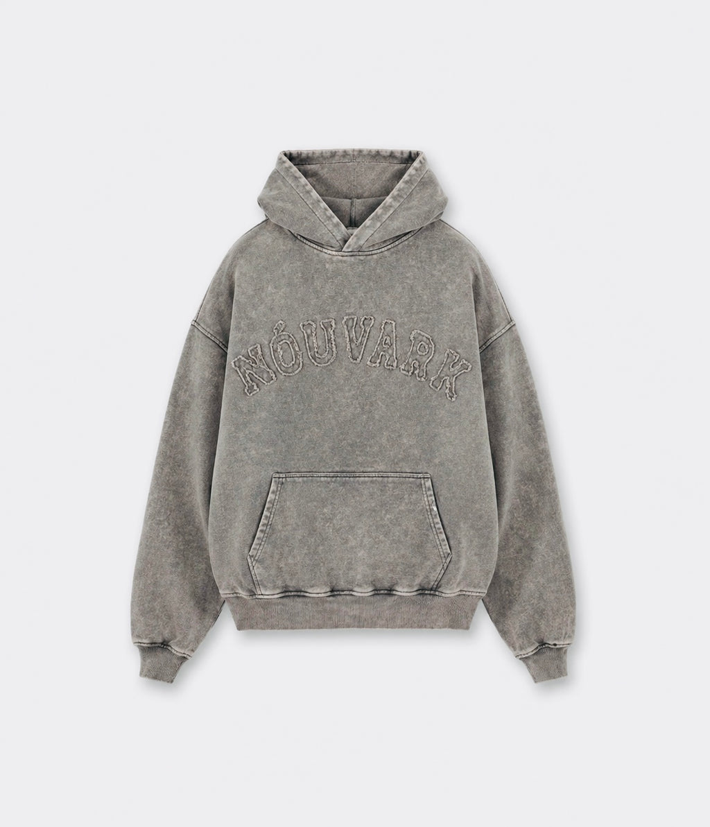 NOUVARK Washed Distressed Hoodie