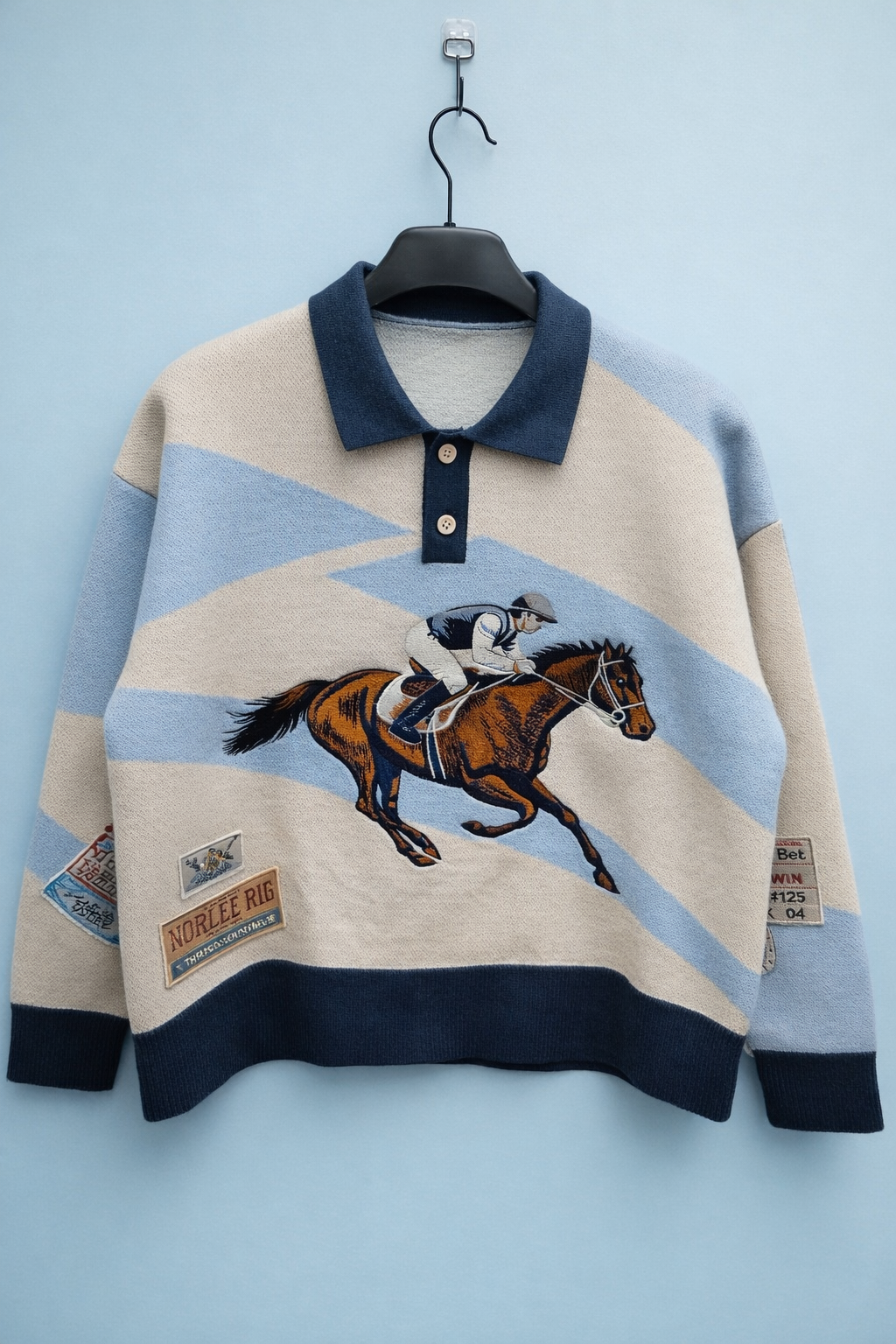 NOUVARK Horse Racing Jacquard Knit Polo (Limited Edition)