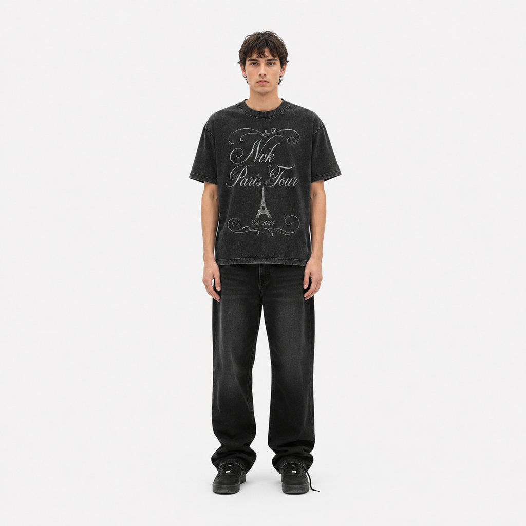 NOUVARK® Core Baggy Denim – Washed Black