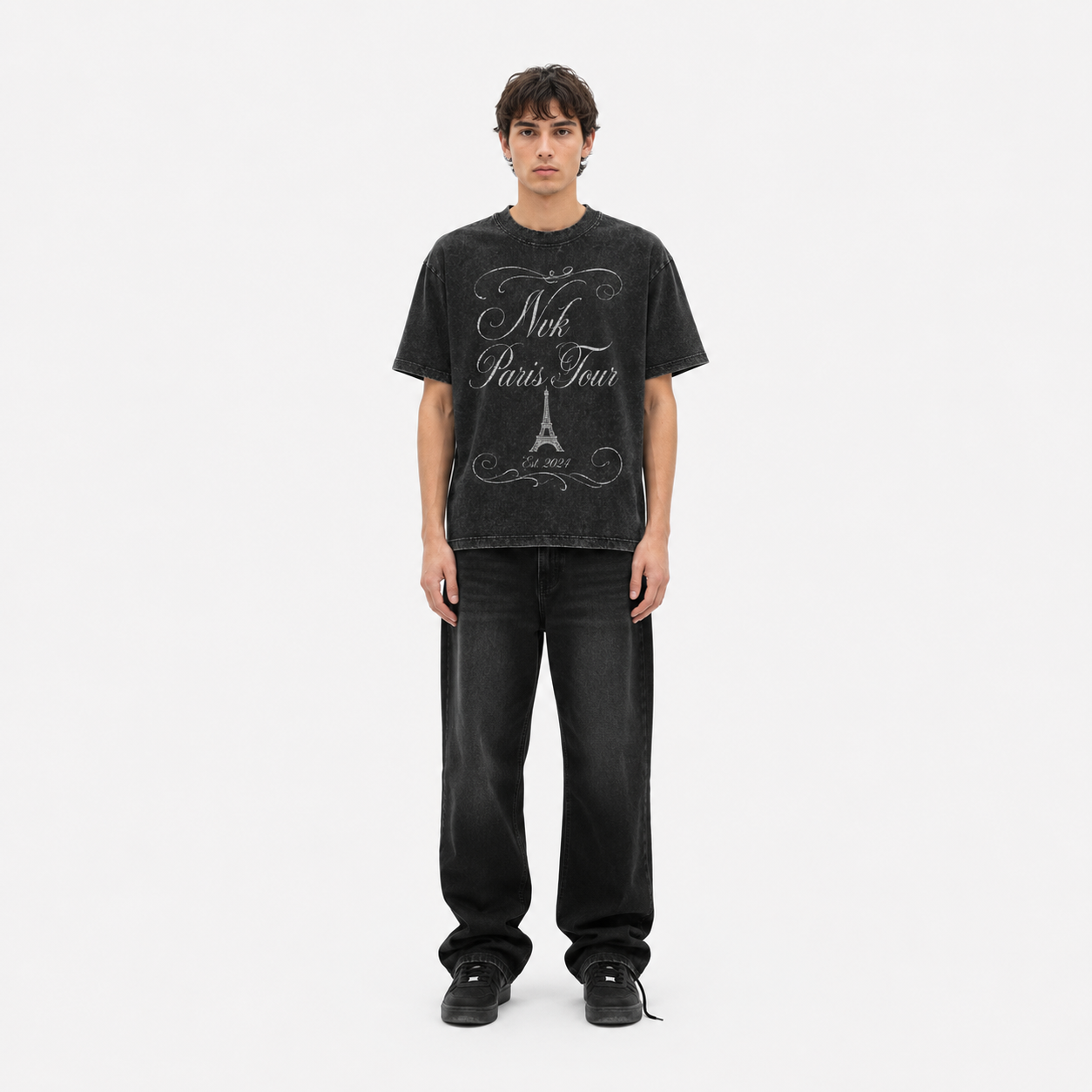 NOUVARK® Core Baggy Denim – Washed Black