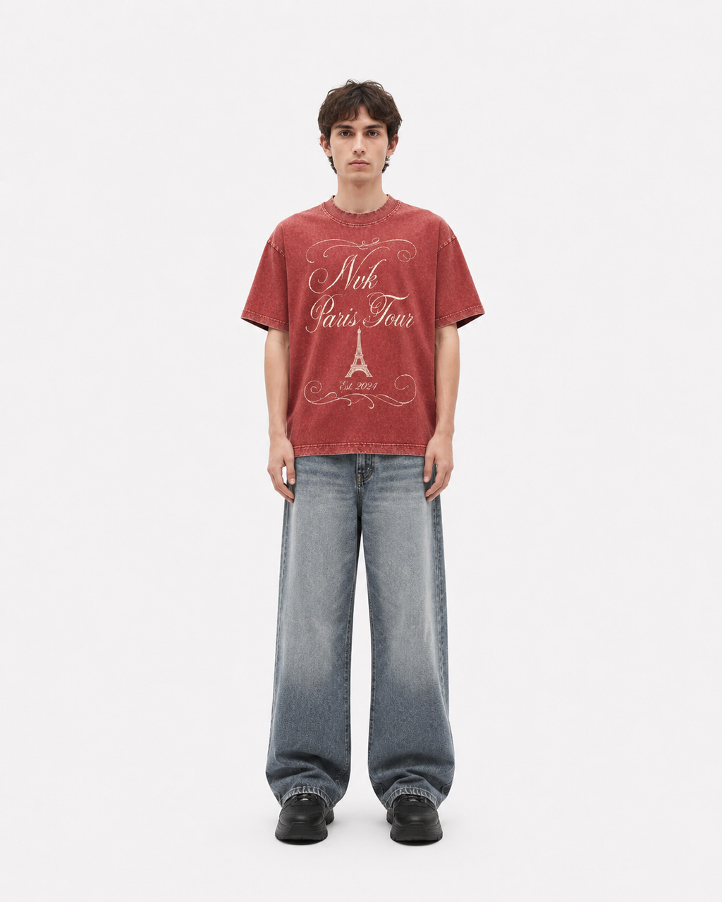 NOUVARK® Vintage Baggy Denim – Sky Fade Wash